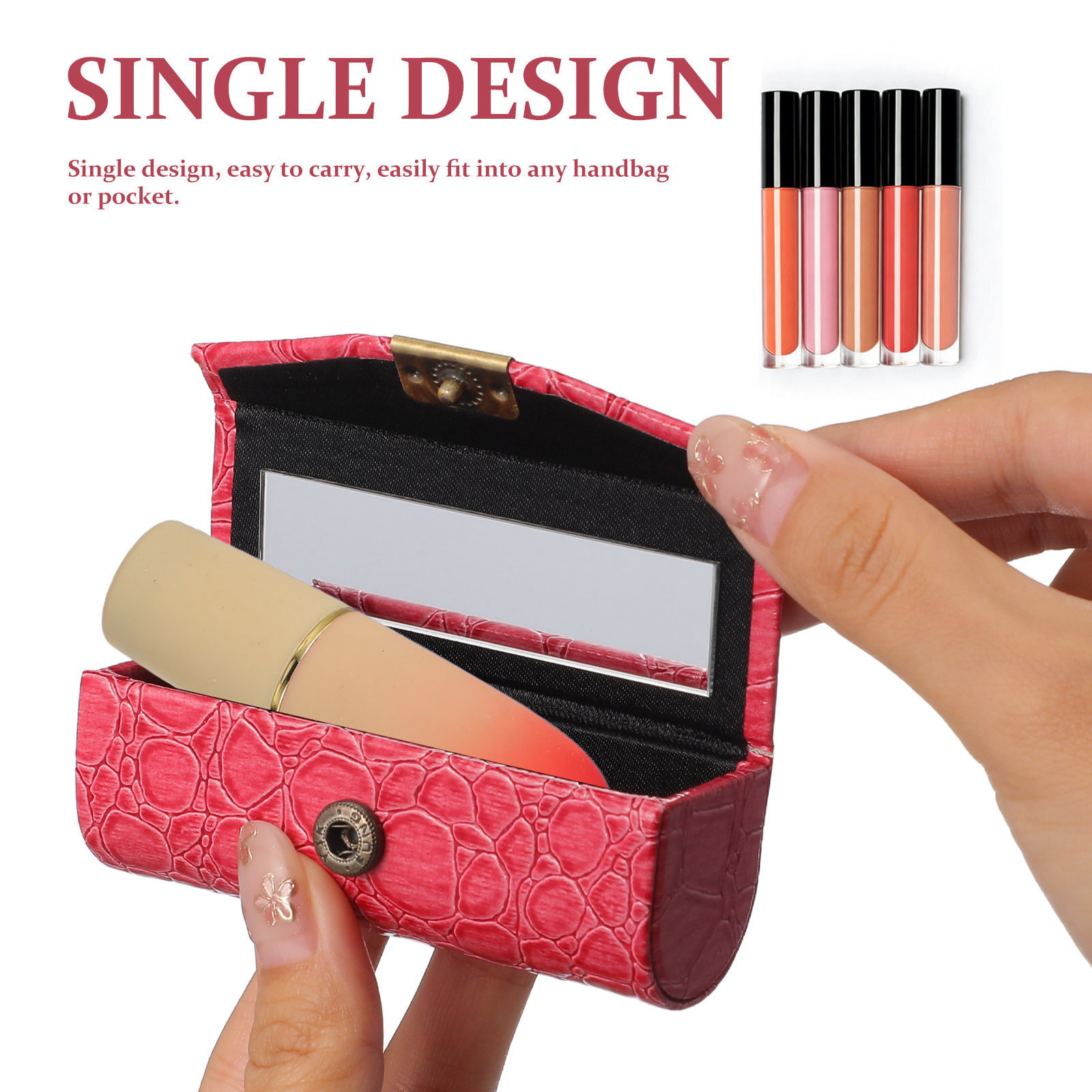 PU Lipstick Case Small Lipstic - Lip Balm 评论和价格