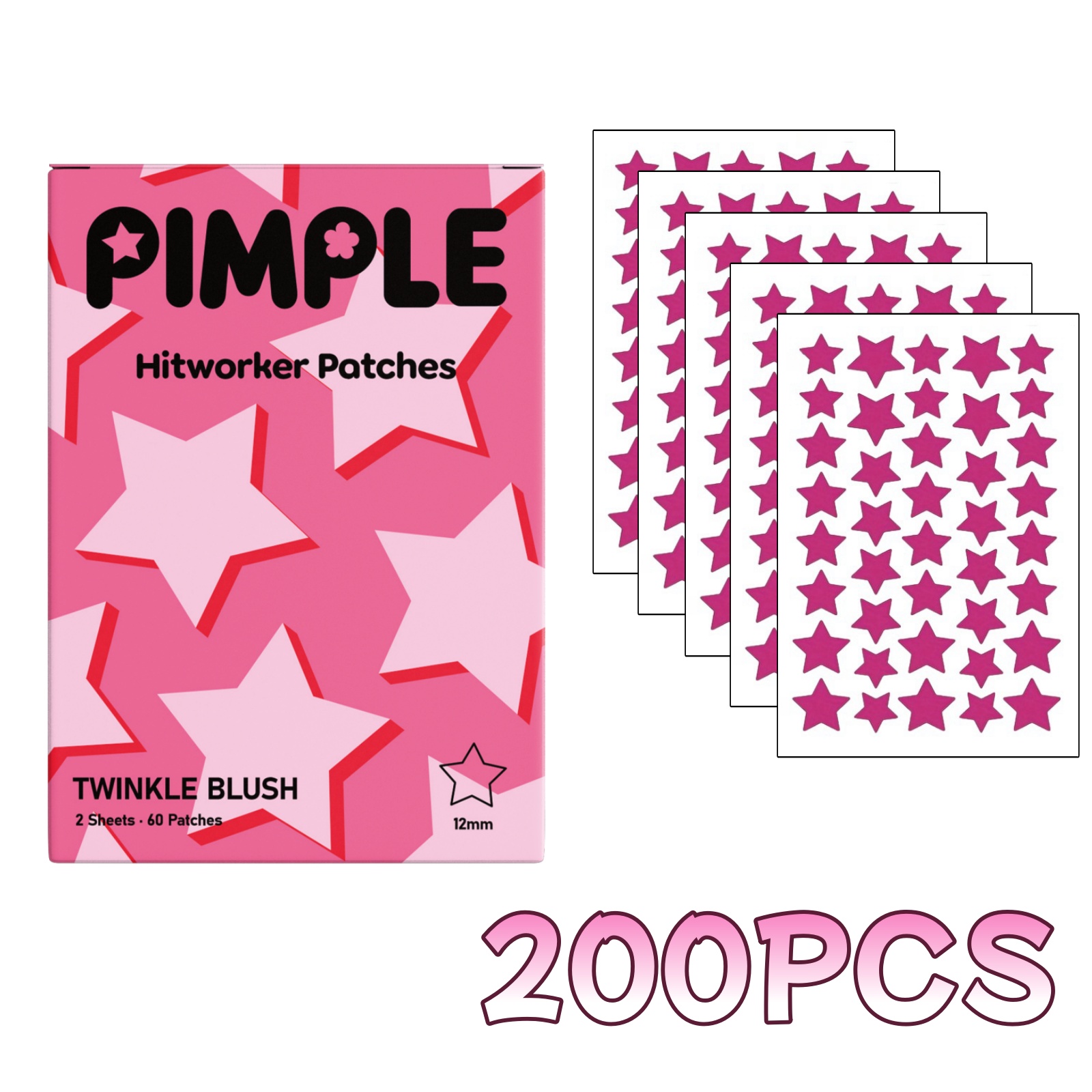 200PCS Rose Red Star-shaped In - Face Oil 评论和价格